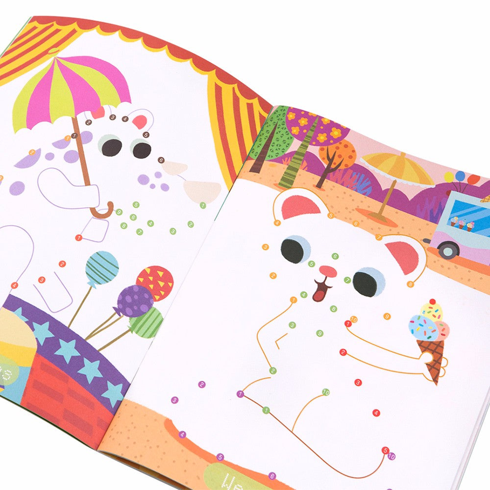 JAR MELO  DOT-TO-DOT DRAWING BOOK-SUPER-FUN DINOSAUR