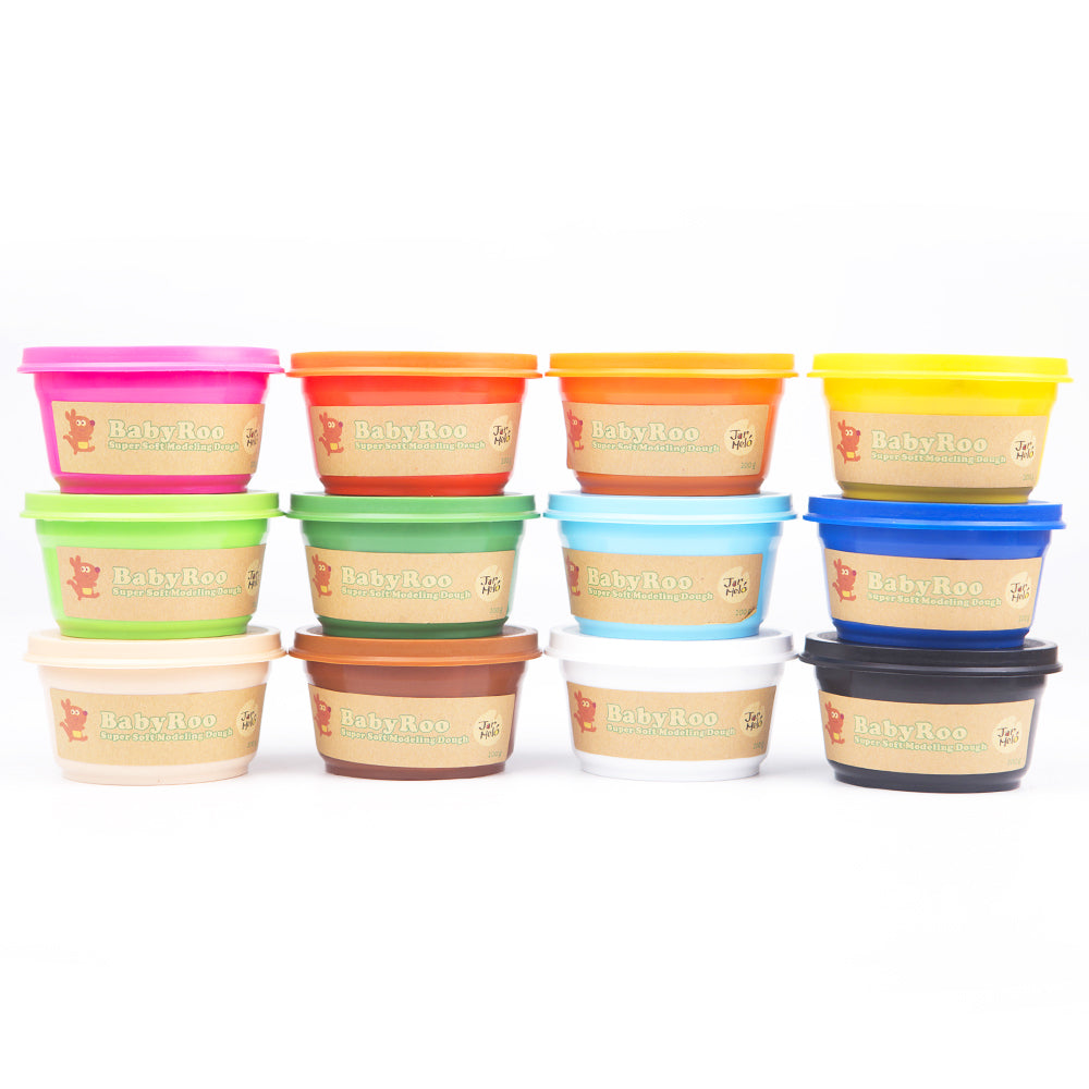 JAR MELO MODELING PLAYDOUGH - 12 COLORS