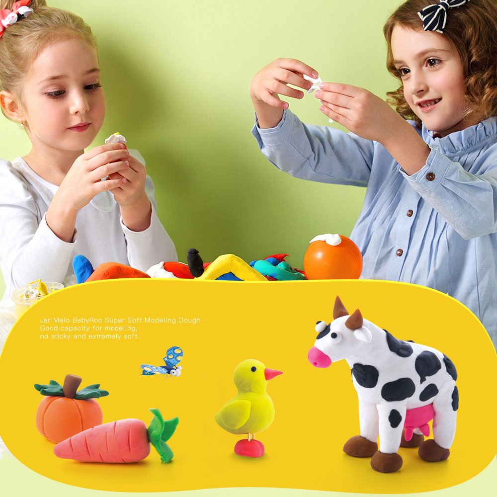 JAR MELO MODELING PLAYDOUGH - 12 COLORS