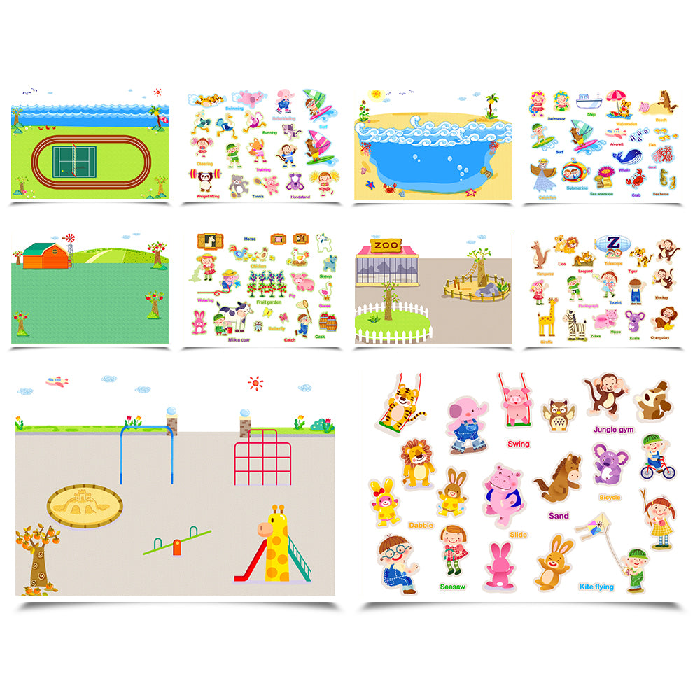 JAR MELO REUSABLE STICKER PAD - CITY PARK (5 SCENES AND OVER 145 STICKERS + SEPARATED SCENES)
