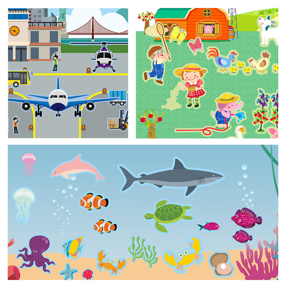 JAR MELO REUSABLE STICKER PAD - CITY PARK (5 SCENES AND OVER 145 STICKERS + SEPARATED SCENES)