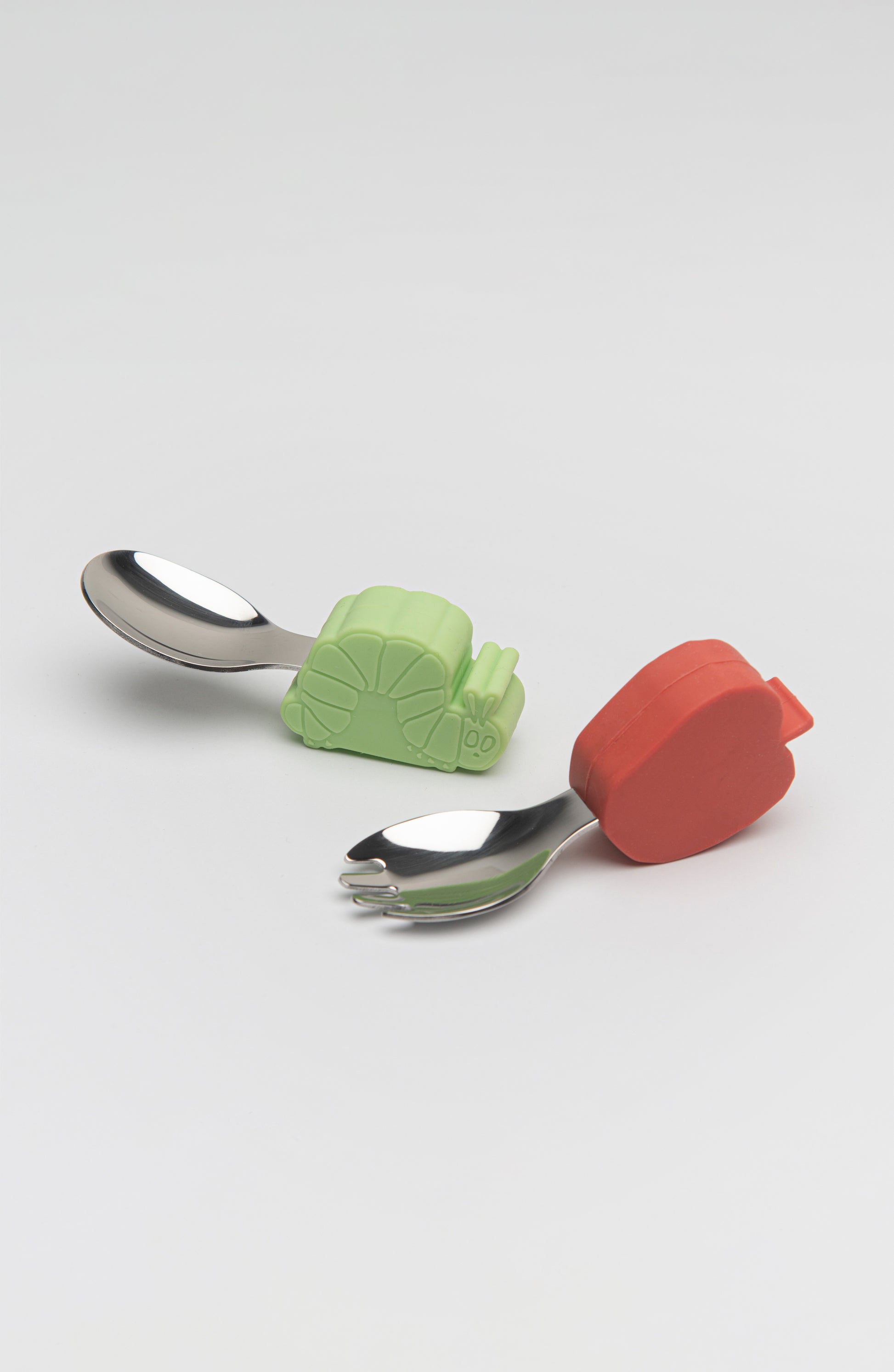 LOULOU LOLLIPOP ERIC CARLE LEARNING SPOON AND FORK SET CATERPILLAR