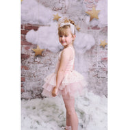 DOLLY BY LE PETIT TOM STARS & MOON TULLE HAIR SCRUNCHIE BALLET PINK