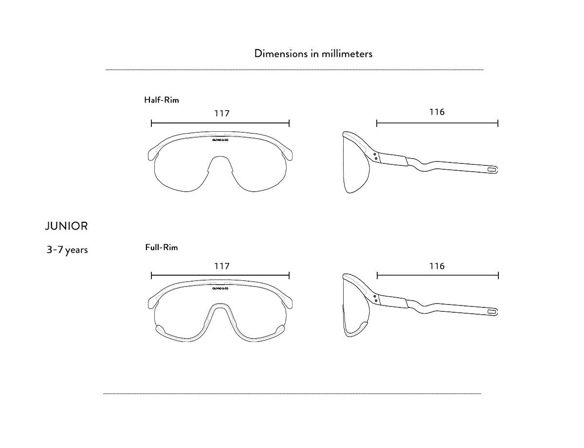 Olivio & Co Sport Sunglasses Kids/Junior Full-Rim Space Silver