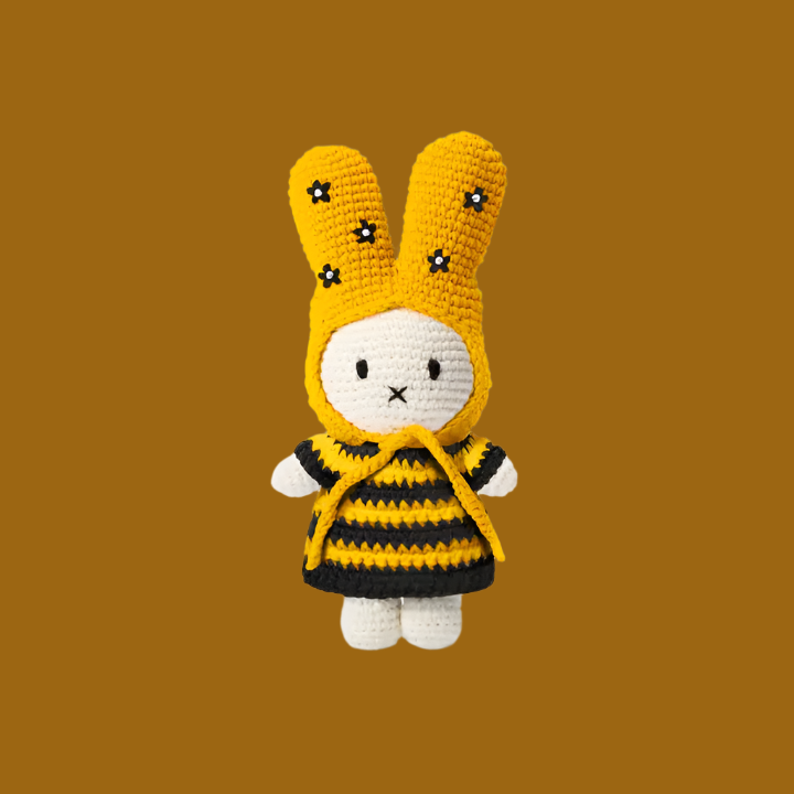 Just Dutch Miffy Bumble Bee Dress With Flower Hat