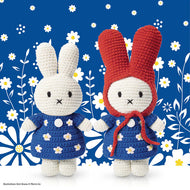 Just Dutch Miffy Little Flower Dress Blue With Red Hat