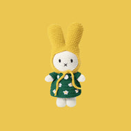 Just Dutch Miffy Little Flower Dress Green With Yellow Hat