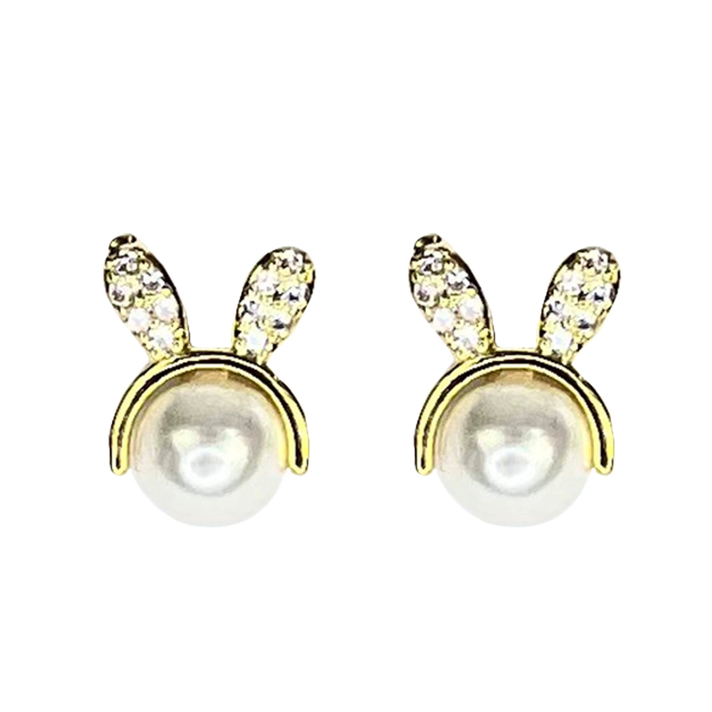 NEMIBABY EARRINGS BUNNIE PEARL - 925 STERLING SILVER PINS - baby enRoute