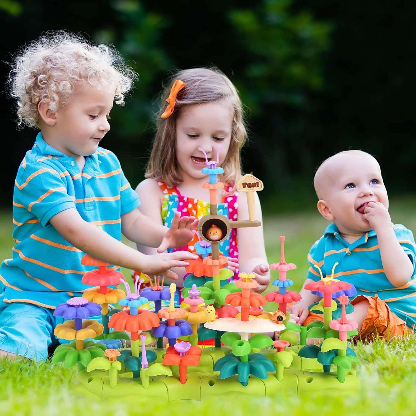 CUTE STONE FLOWER BUILDING TOY SET - baby enRoute