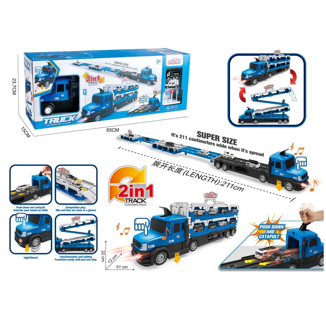 Handsome Extra Large Folding Police Sliding Track Storage Vehicle