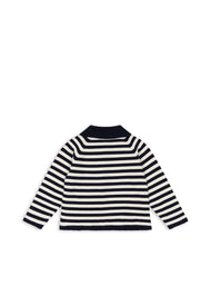 KONGES SLOJD VENTON COTTON KNIT CARDIGAN GOTS NAVY STRIPE