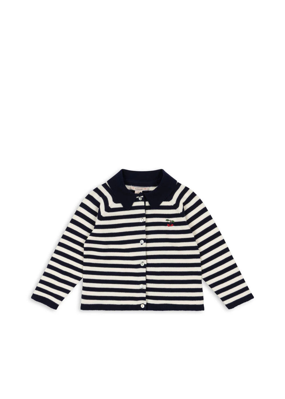 KONGES SLOJD VENTON COTTON KNIT CARDIGAN GOTS NAVY STRIPE