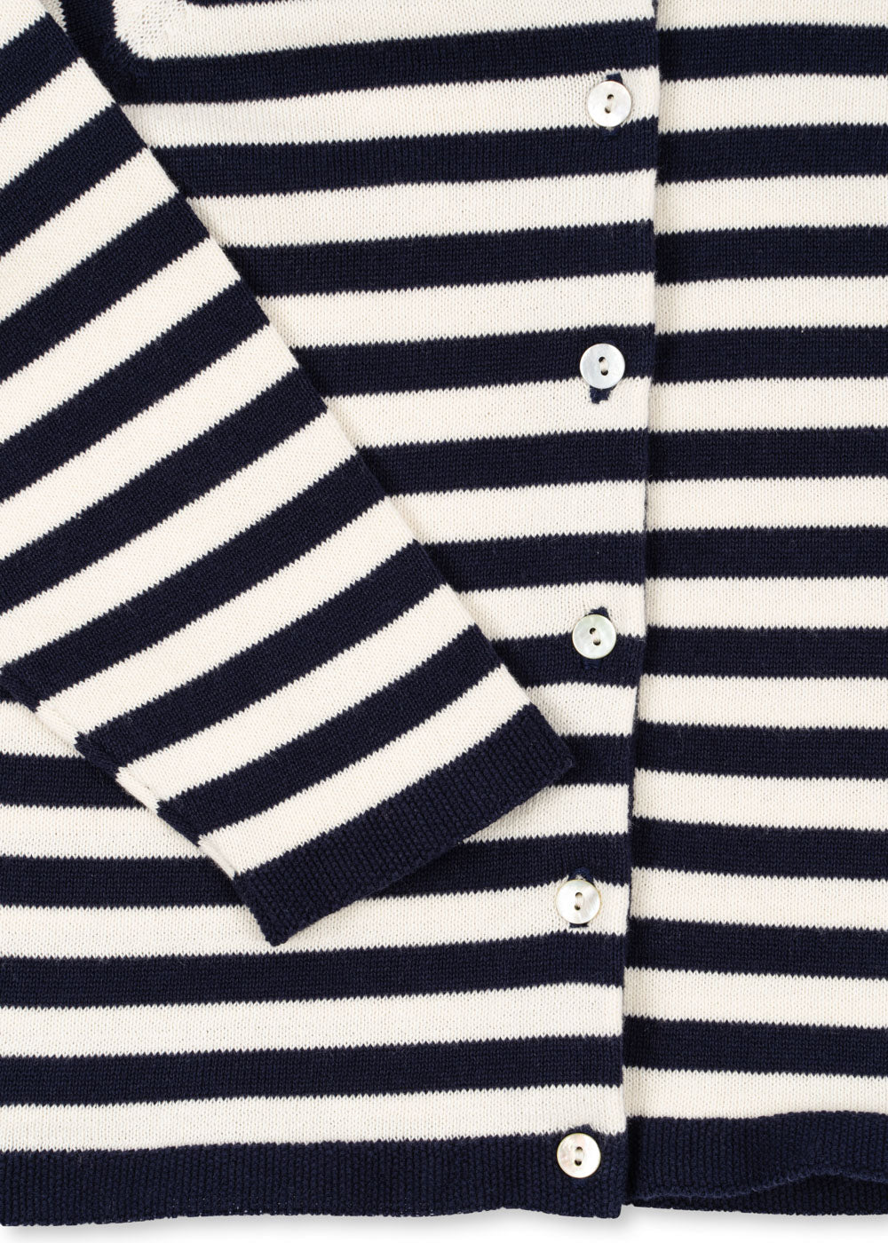 KONGES SLOJD VENTON COTTON KNIT CARDIGAN GOTS NAVY STRIPE