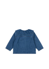 KONGES SLOJD DENIM SHIRT GOTS DENIM BLUE CHERRY