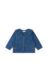 KONGES SLOJD DENIM SHIRT GOTS DENIM BLUE CHERRY