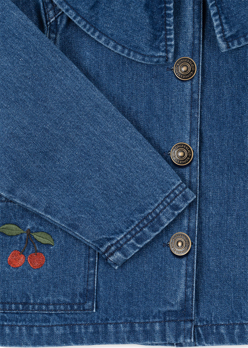 KONGES SLOJD DENIM SHIRT GOTS DENIM BLUE CHERRY