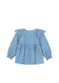 KONGES SLOJD KIM FRILL BLOUSE GOTS BILLIE BLUE