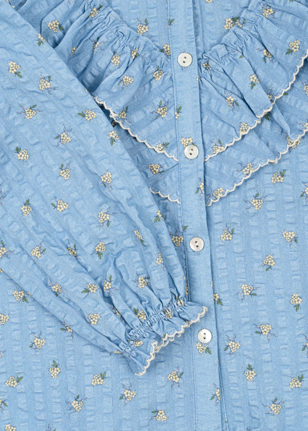 KONGES SLOJD KIM FRILL BLOUSE GOTS BILLIE BLUE