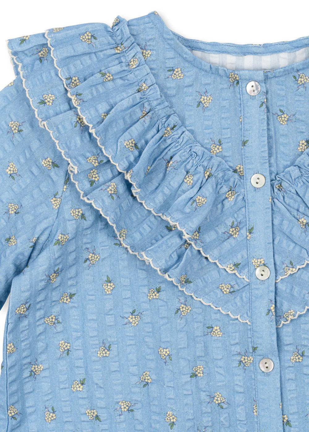 KONGES SLOJD KIM FRILL BLOUSE GOTS BILLIE BLUE