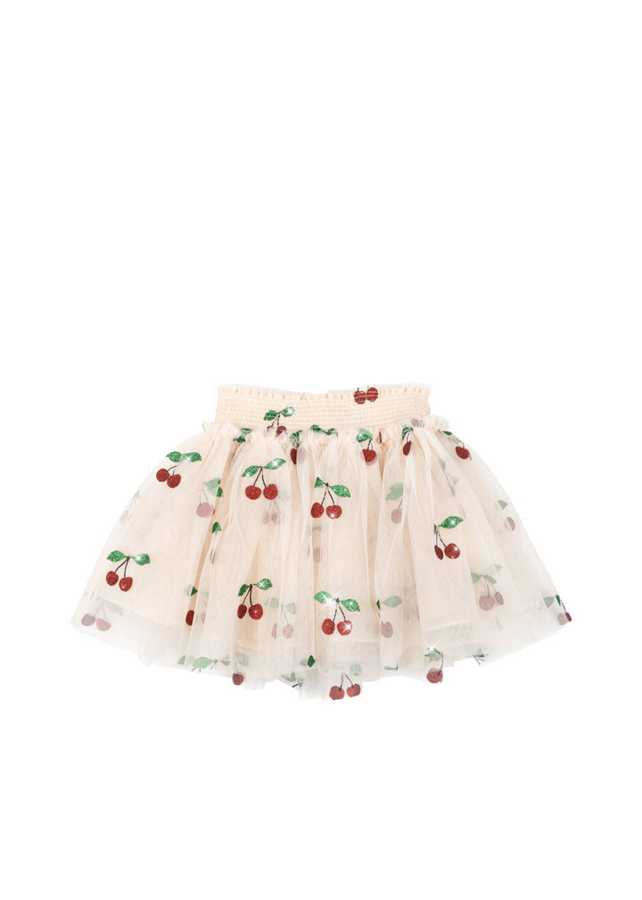 KONGES SLOJD TULLIE SMOCK SKIRT GLITTER CHERRY
