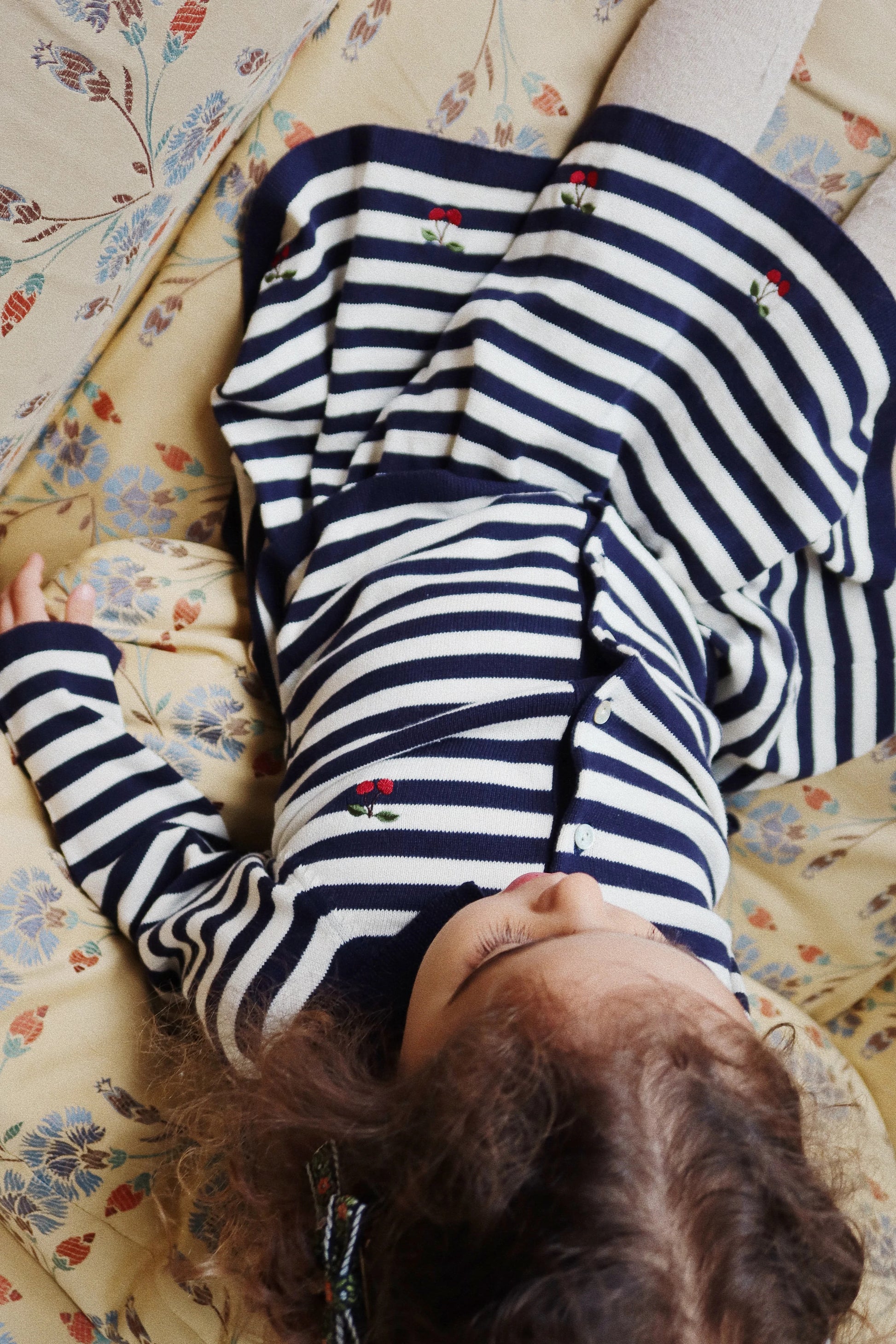 KONGES SLOJD VENTON COTTON KNIT SKIRT GOTS NAVY STRIPE