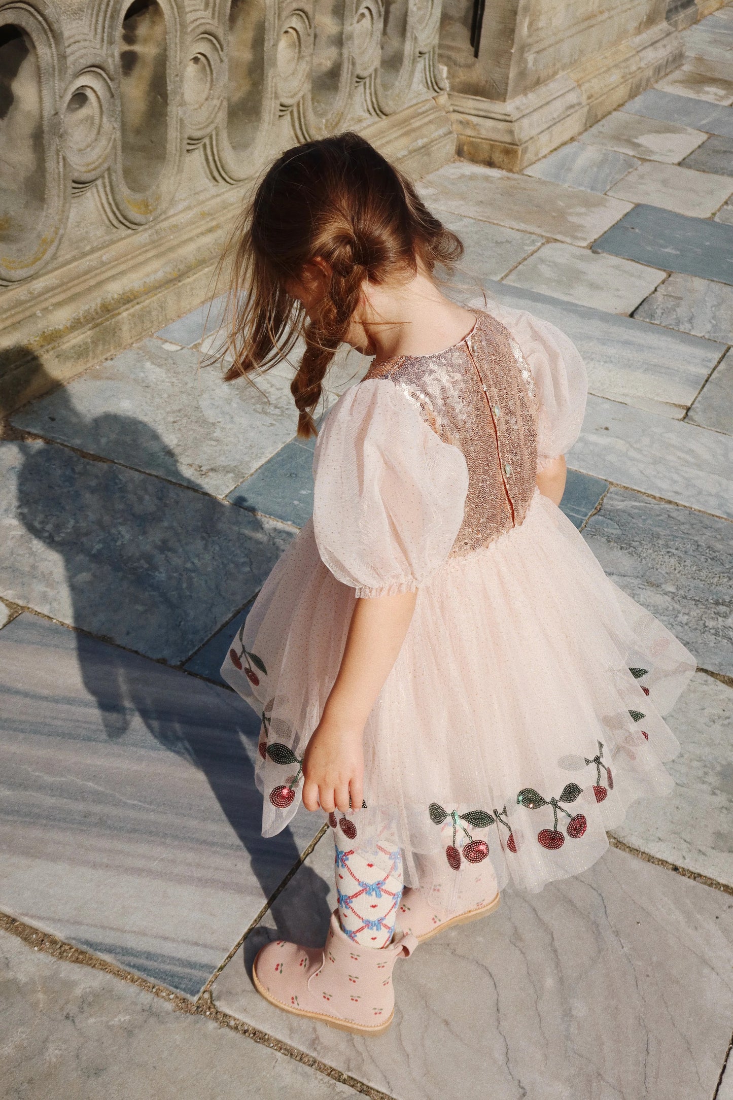 KONGES SLOJD MEI DRESS GOLD BLUSH - baby enRoute