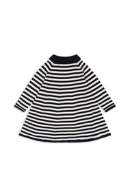 KONGES SLOJD VENTON COTTON KNIT DRESS GOTS NAVY STRIPE