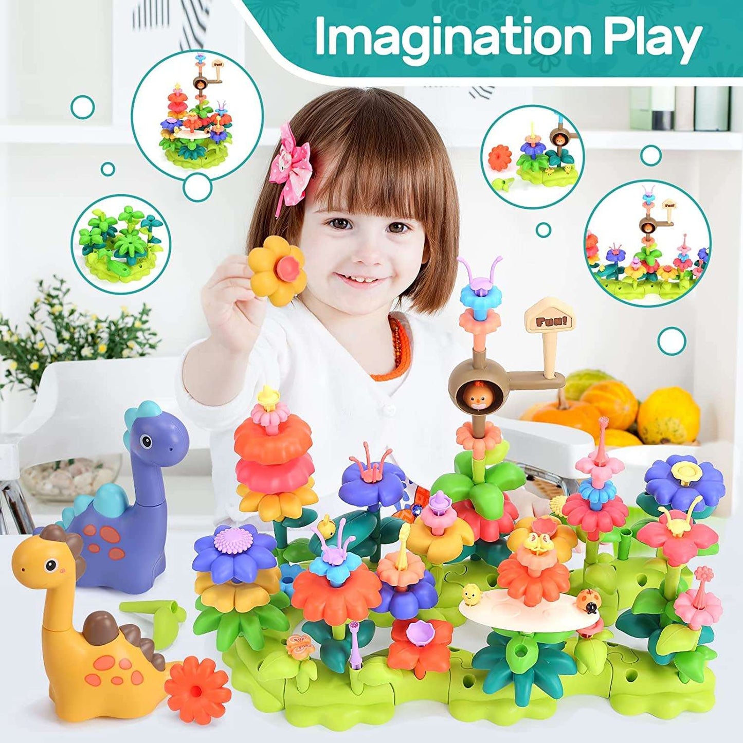 CUTE STONE FLOWER BUILDING TOY SET - baby enRoute