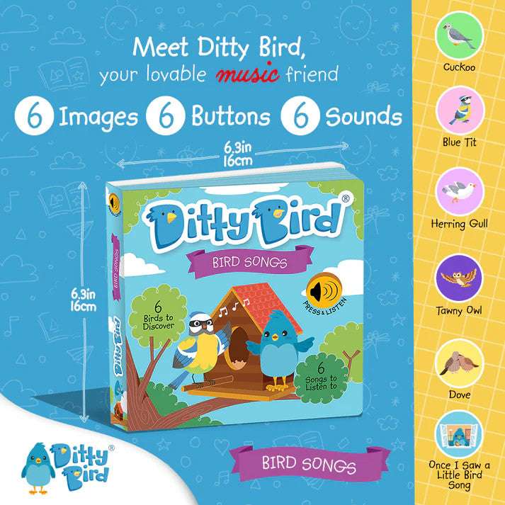 DITTY BIRD SOUND BOOK - BIRD SONGS - baby enRoute