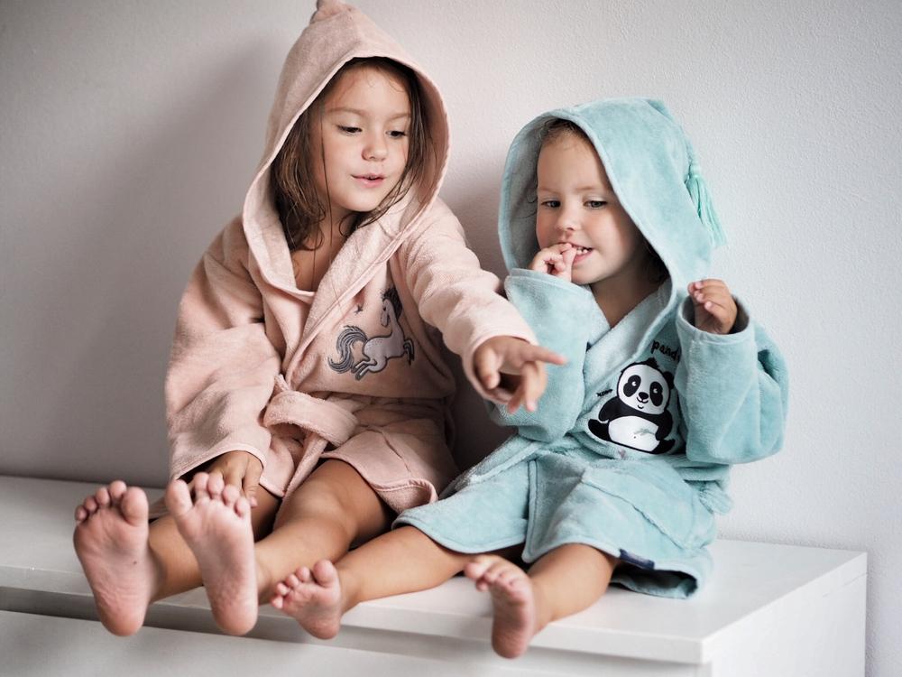 LA MILLOU BATHROBE BAMBOO SOFT POWDER PINK UNICORN SUGAR BEBE LARGE - baby enRoute