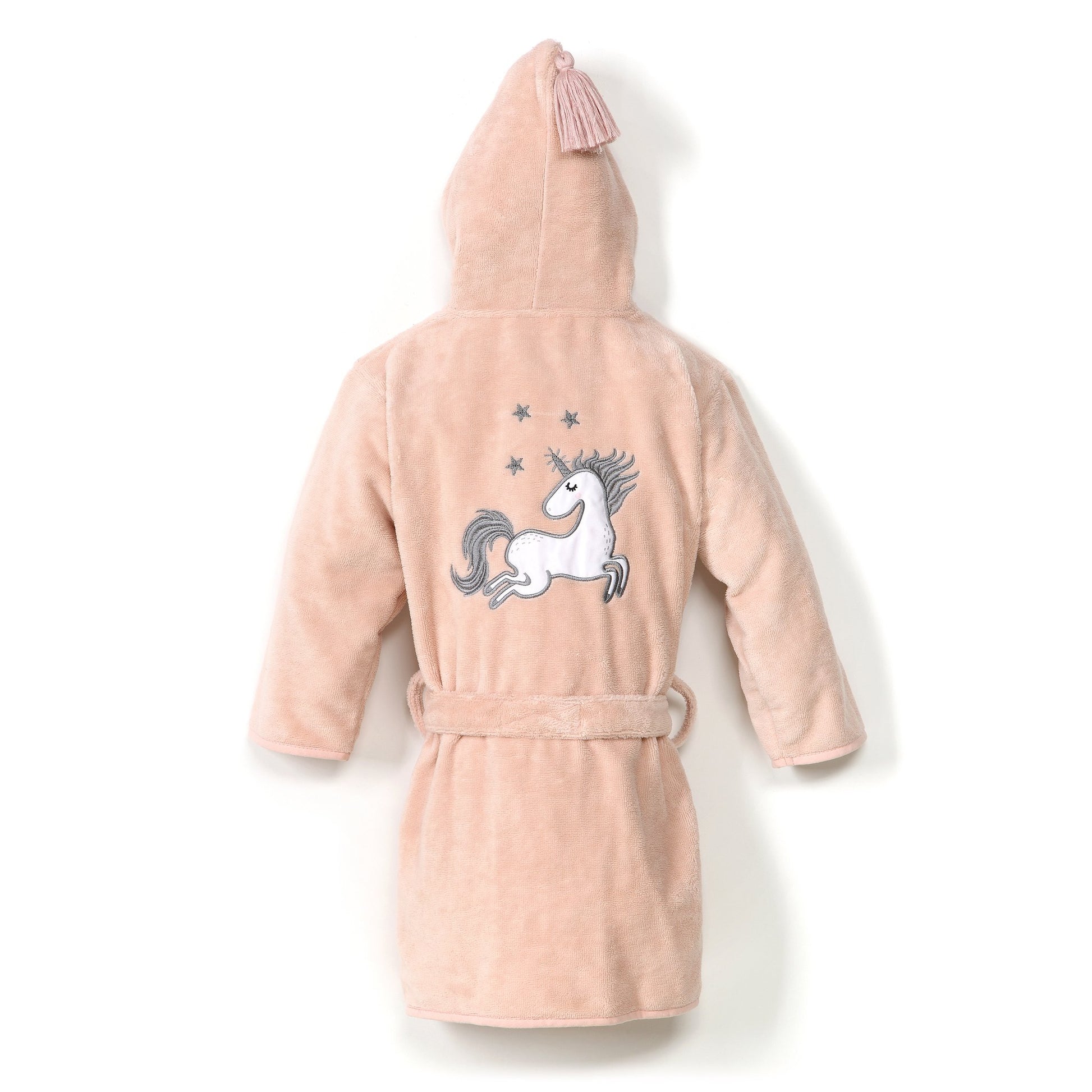 LA MILLOU BATHROBE BAMBOO SOFT POWDER PINK UNICORN SUGAR BEBE LARGE