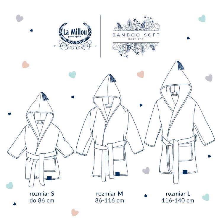 LA MILLOU BATHROBE BAMBOO SOFT POWDER PINK UNICORN SUGAR BEBE LARGE - baby enRoute