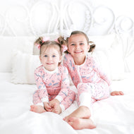 LITTLE SLEEPIES BAMBOO PAJAMA SET PINK UNICORN
