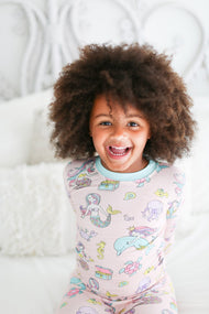 LITTLE SLEEPIES BAMBOO PAJAMA SET MERMAID