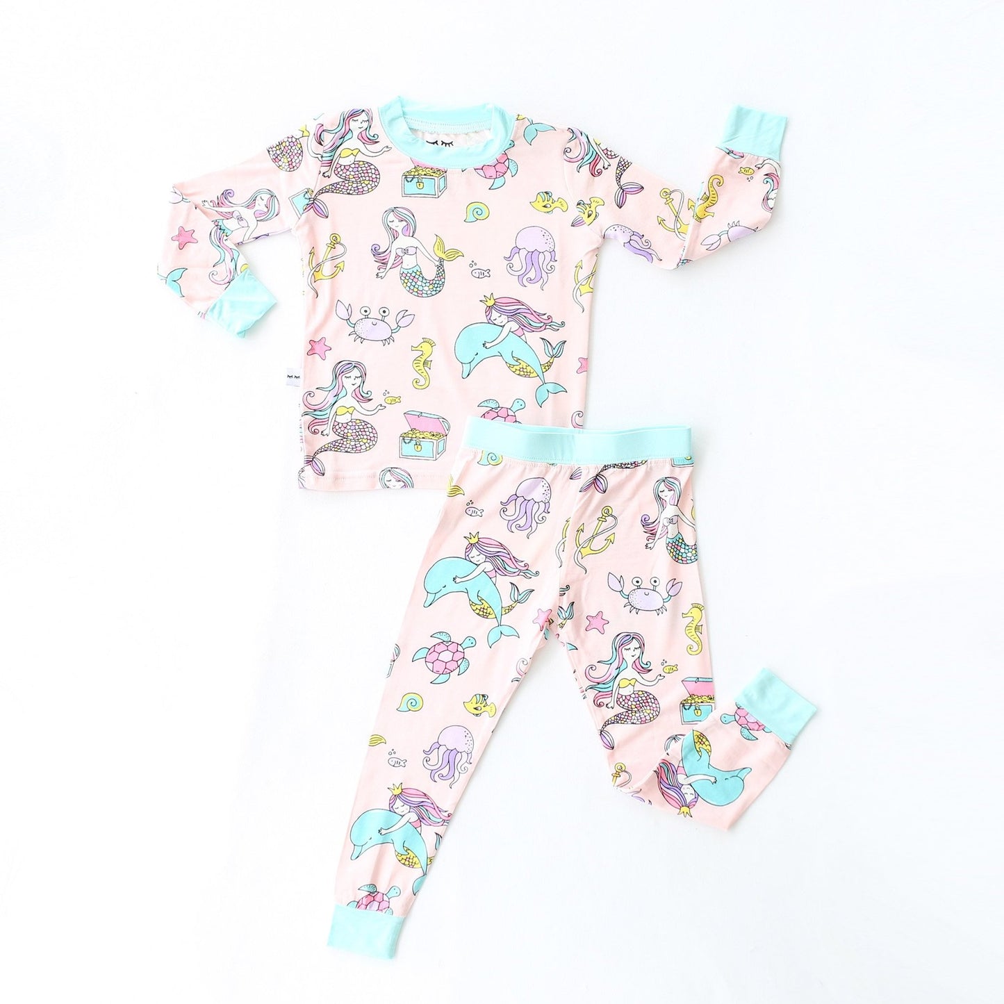 LITTLE SLEEPIES BAMBOO PAJAMA SET MERMAID - baby enRoute