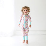 LITTLE SLEEPIES BAMBOO ZIP ROMPER/SLEEPER MERMAID