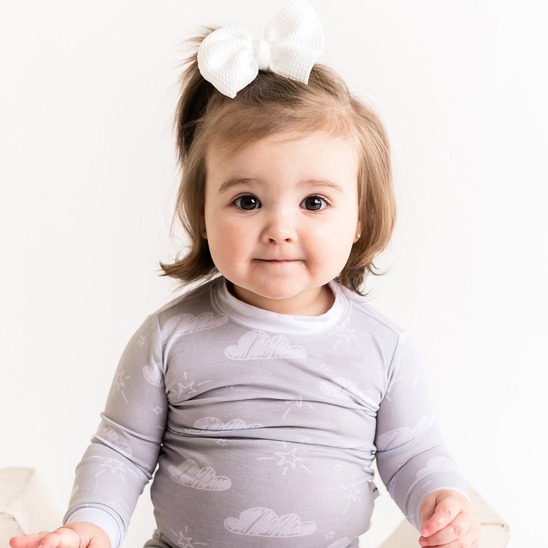 LITTLE SLEEPIES BAMBOO PAJAMA SET CLOUDS