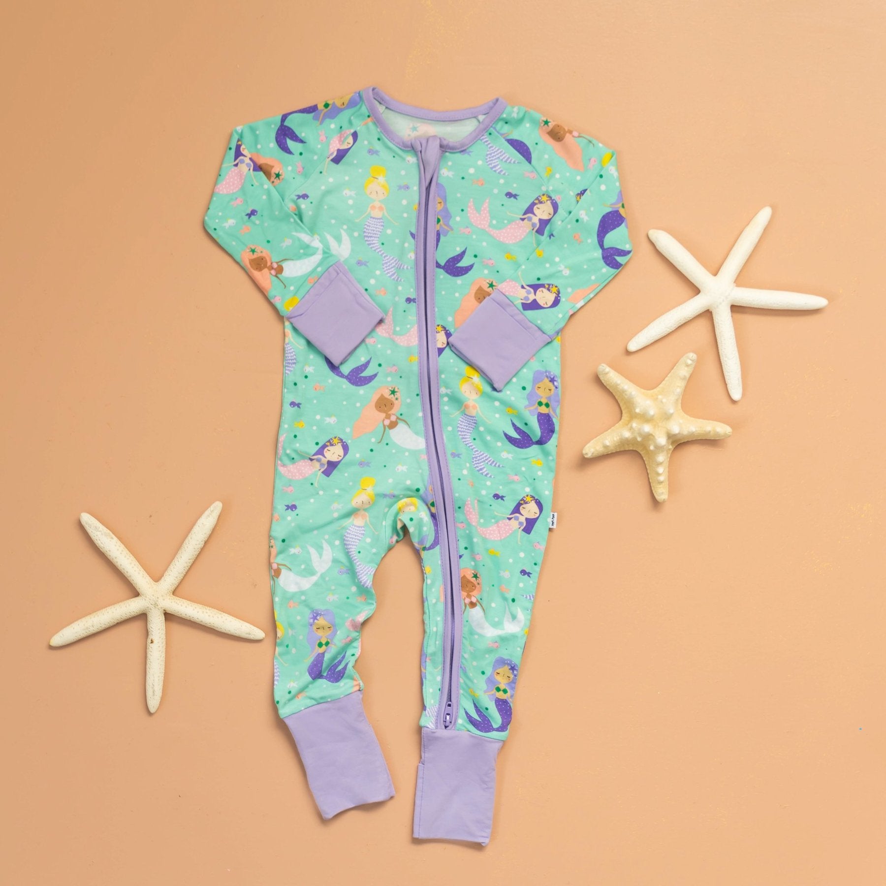 LITTLESLEEPIES MERMAID MAGIC BAMBOO VISCOSE ZIPPY