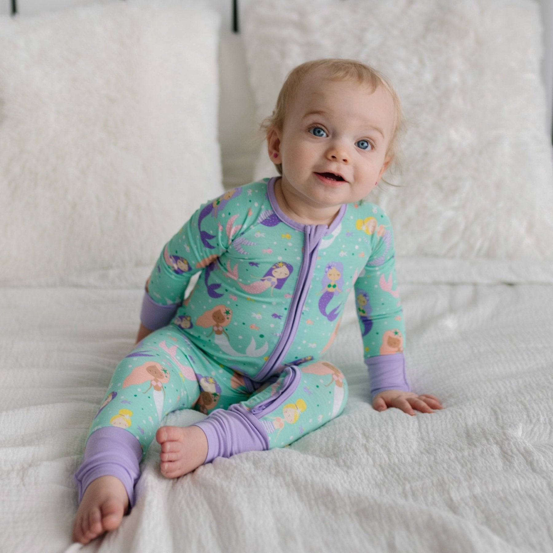 LITTLESLEEPIES MERMAID MAGIC BAMBOO VISCOSE ZIPPY