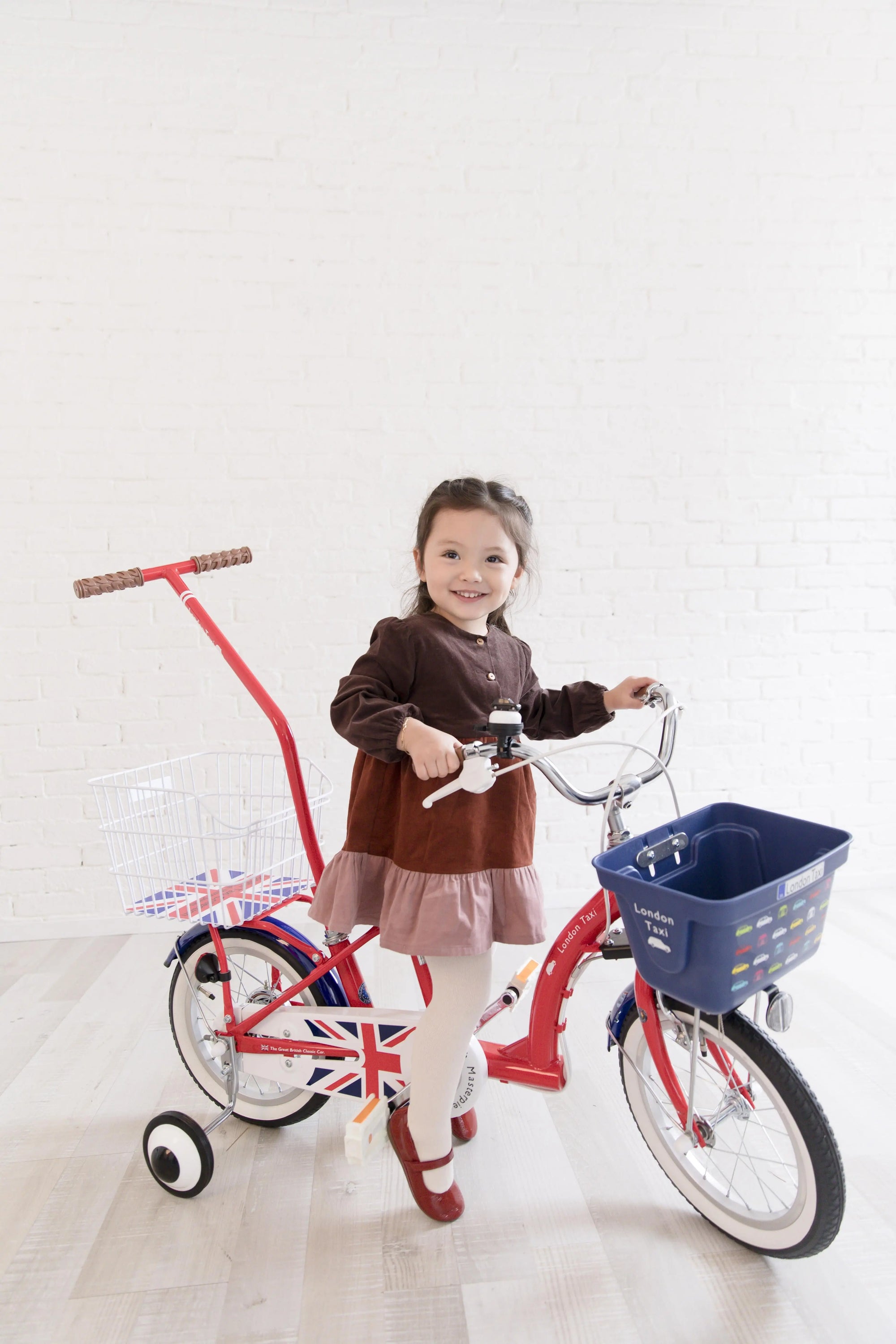 London Taxi 14 Inch Kid's Bike With Pushbar