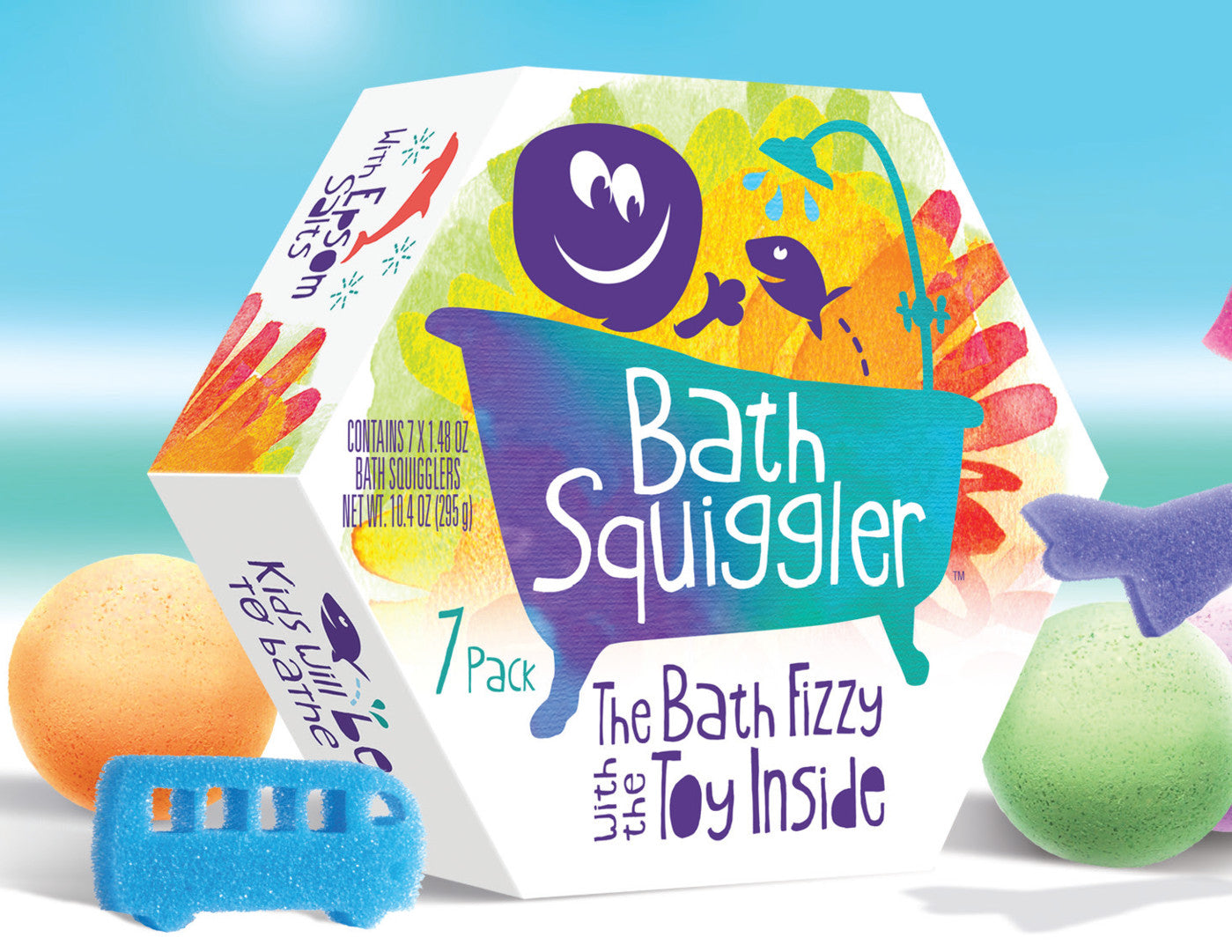 LOOT TOY CO BATH SQUIGGLER GIFT SET 7 PACK