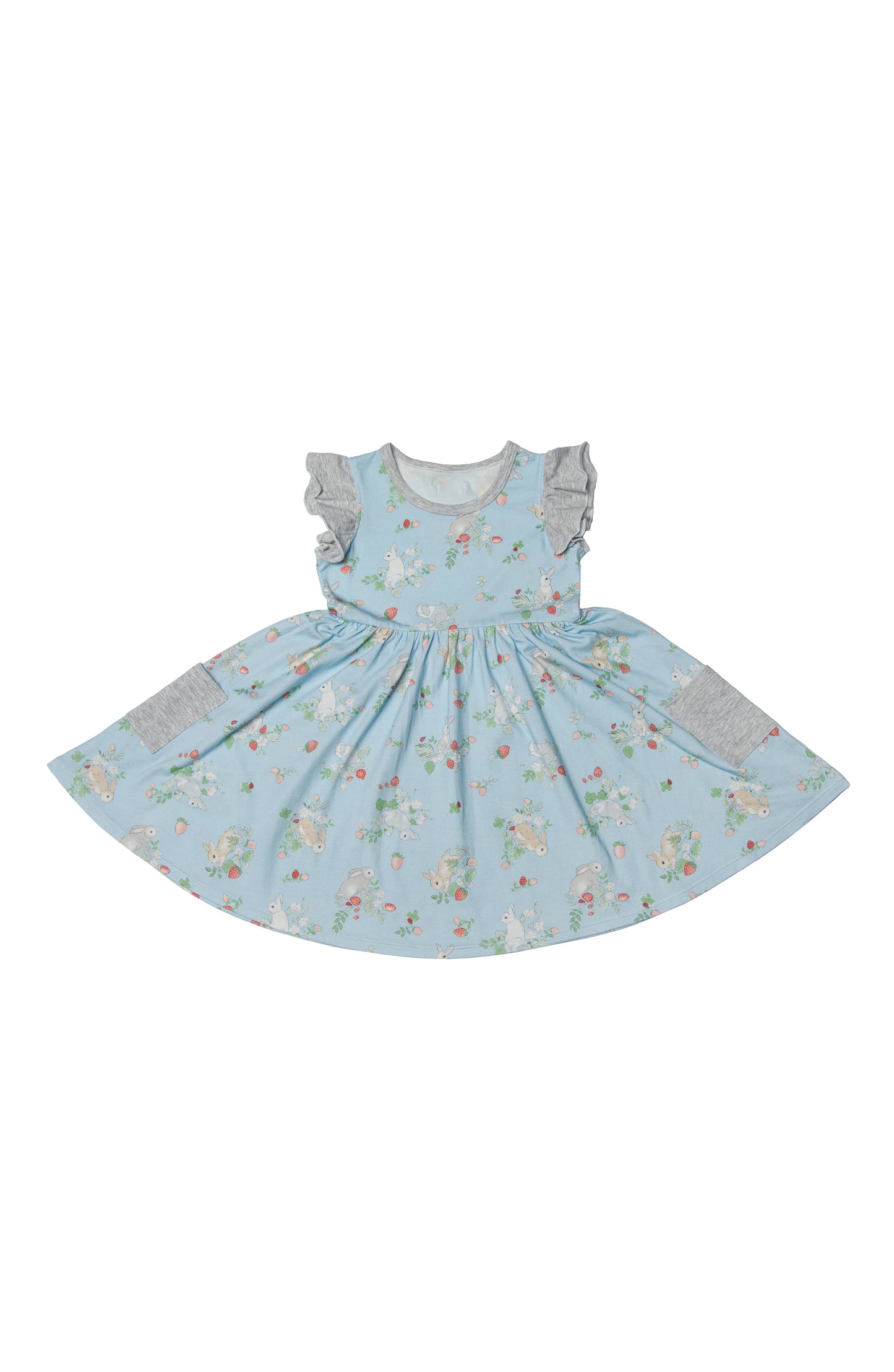 LOULOU LOLLIPOP RUFFLE POCKET DRESS SOME BUNNY LOVES YOU - baby enRoute