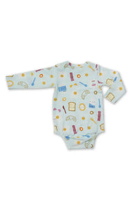 Loulou Lollipop Long Sleeve Bodysuit In Tencel Breakfast Blue