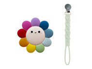 LOULOU LOLLIPOP DAISY SILICONE TEETHER SET DAISY RAINBOW SET
