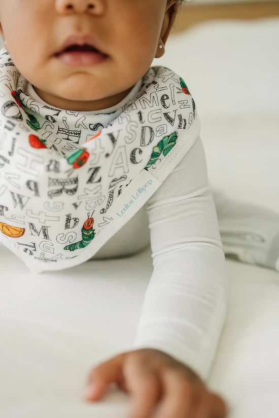 LOULOU LOLLIPOP ERIC CARLE BANDANA BIB-ALPHABET - baby enRoute