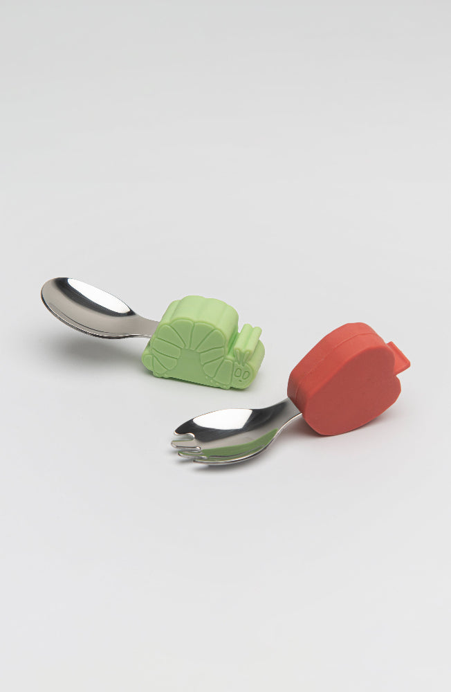 Loulou Lollipop Eric Carle Learning Spoon And Fork Set Caterpillar
