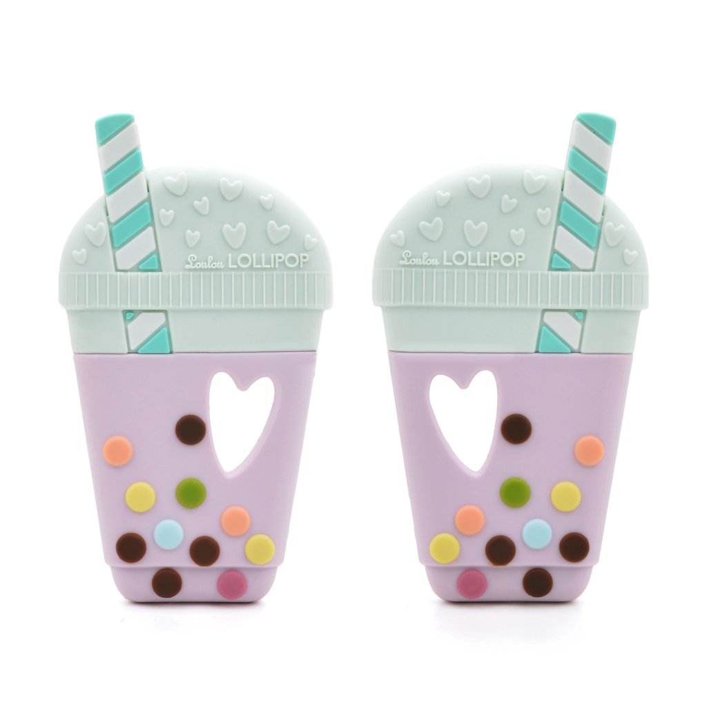 LOULOU LOLLIPOP TARO BUBBLE TEA SILICONE TEETHER SINGLE