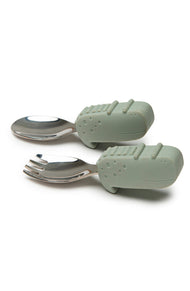 LOULOU LOLLIPOP BORN TO BE WILD LEARNING SPOON/FORK SET