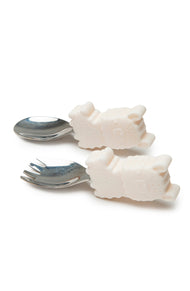 LOULOU LOLLIPOP BORN TO BE WILD LEARNING SPOON/FORK SET