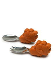 LOULOU LOLLIPOP BORN TO BE WILD LEARNING SPOON/FORK SET